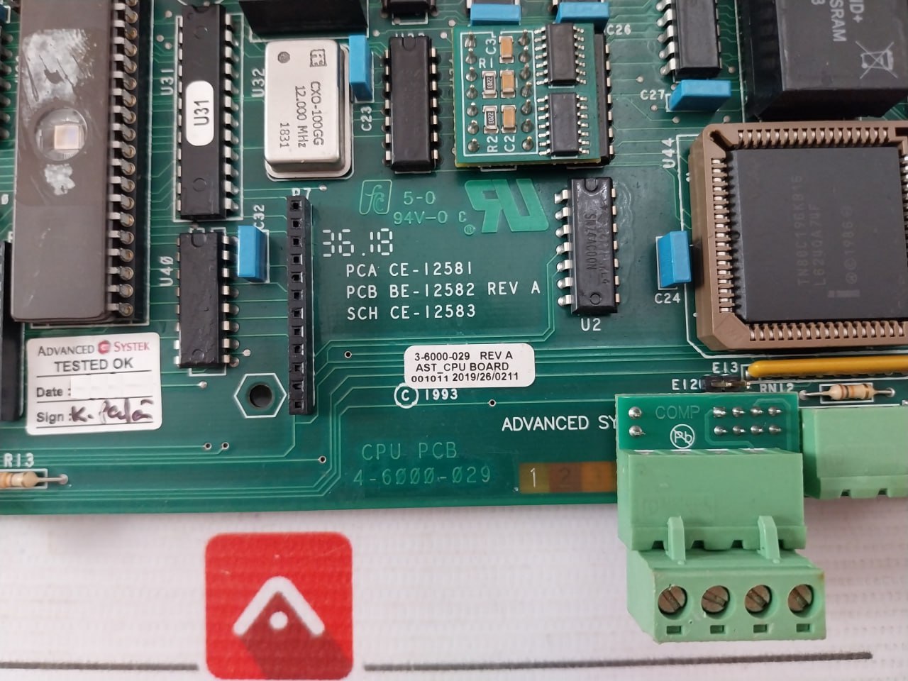 Advanced Systek 4-6000-029 Printed Circuit Board For Cpu Ae-19375 94V-0 5-0