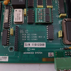 Advanced Systek 4-6000-029 Printed Circuit Board For Cpu Ae-19375 Rev A 1031304