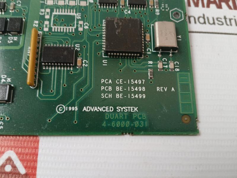 Advanced Systek 4-6000-031 Printed Circuit Board Rev A Pca Ce-15497 Sch Be-15499