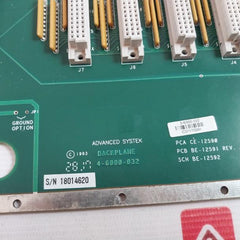Advanced Systek 4-6000-032 Backplane Module Pcb Be-12591 Rev: A Pca Ce-12590