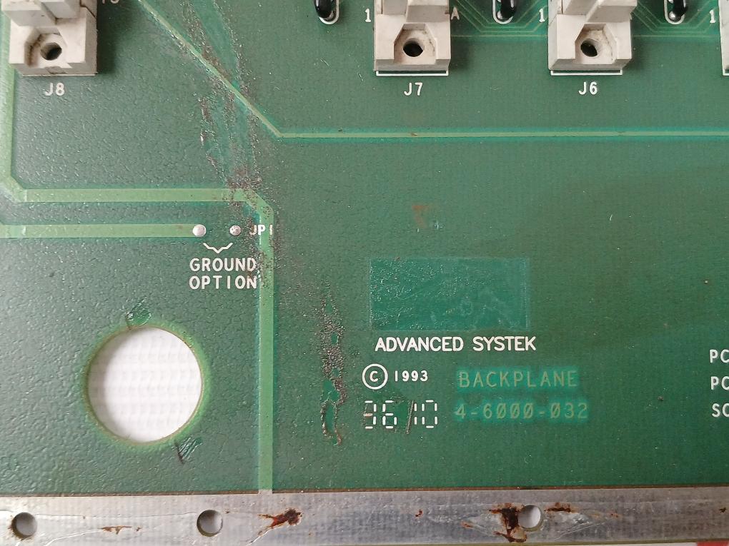Advanced Systek 4-6000-032 Backplane Module Pcb Rev.A 94V-0