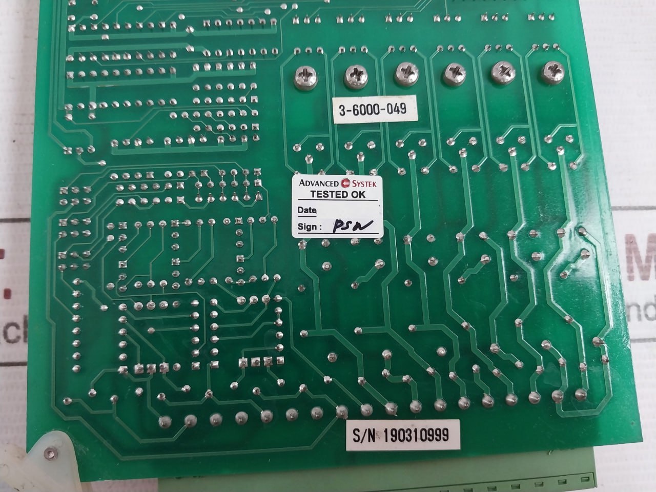 Advanced Systek 4-6000-036 Printed Circuit Board Sch Be-12814 Rev: A 94V-0