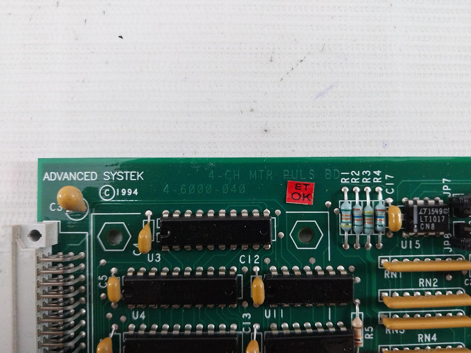Advanced Systek 4-6000-040 Printed Circuit Board Rev.B 94V-0