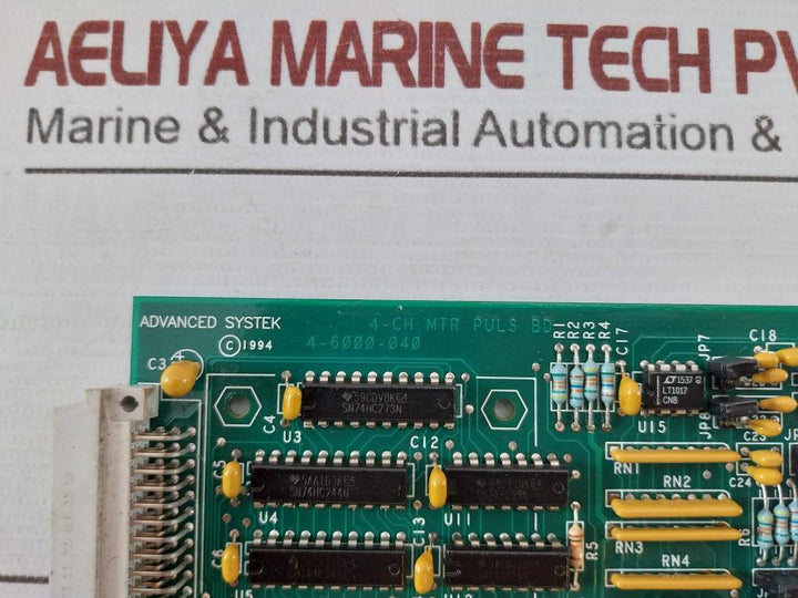 Advanced Systek 4-6000-040 Printed Circuit Board Rev B 94V-0 Pcb Be-15517