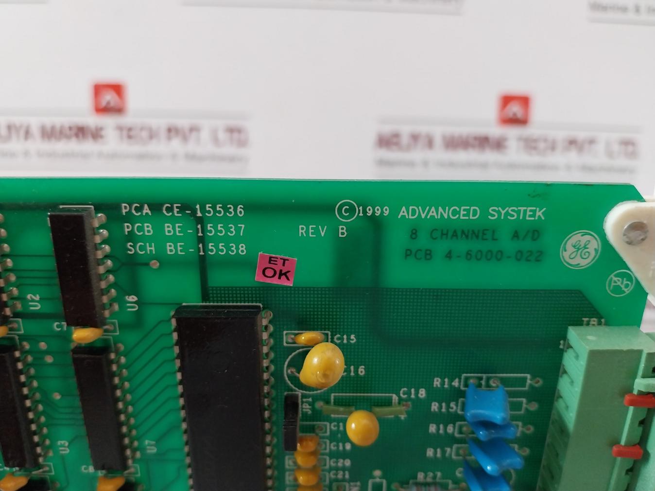 Advanced Systek Pcb 4-6000-022 Printed Circuit Board 8 Channel 94V-0 Rev.B