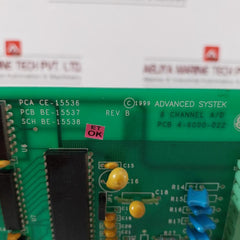 Advanced Systek Pcb 4-6000-022 Printed Circuit Board 8 Channel 94V-0 Rev.B