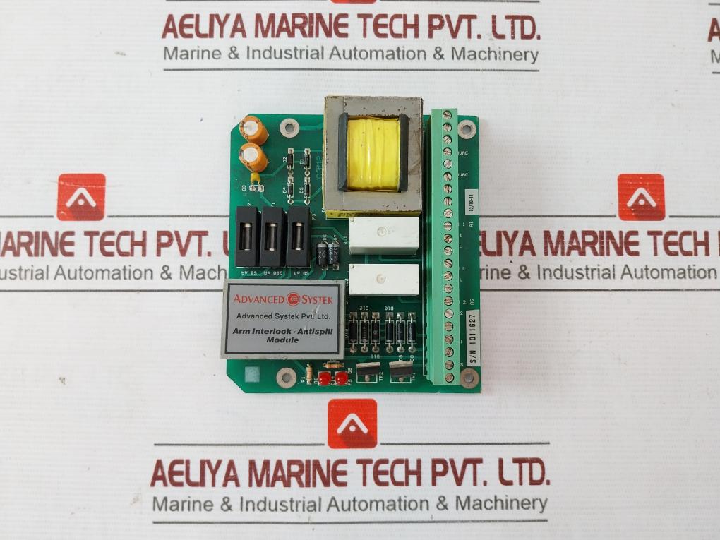 Advanced System 1651301 Arm Interlock-antispill Module 02/10-11