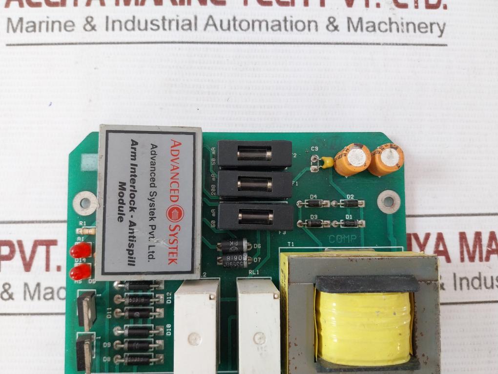 Advanced System 1651301 Arm Interlock-antispill Module 02/10-11