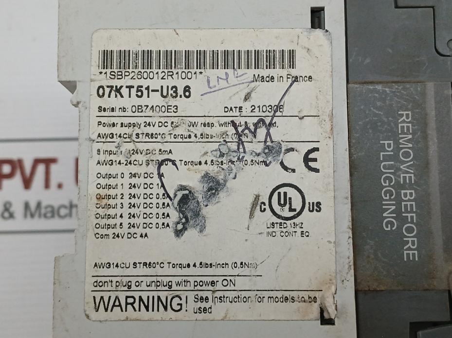 Advant Controller Power Supply 07Kt51-u3.6 - 24Vdc Abb