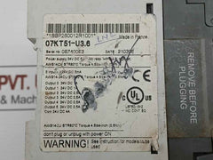 Advant Controller Power Supply 07Kt51-u3.6 - 24Vdc Abb