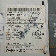 Advant Controller Power Supply 07Kt51-u3.6 - 24Vdc Abb