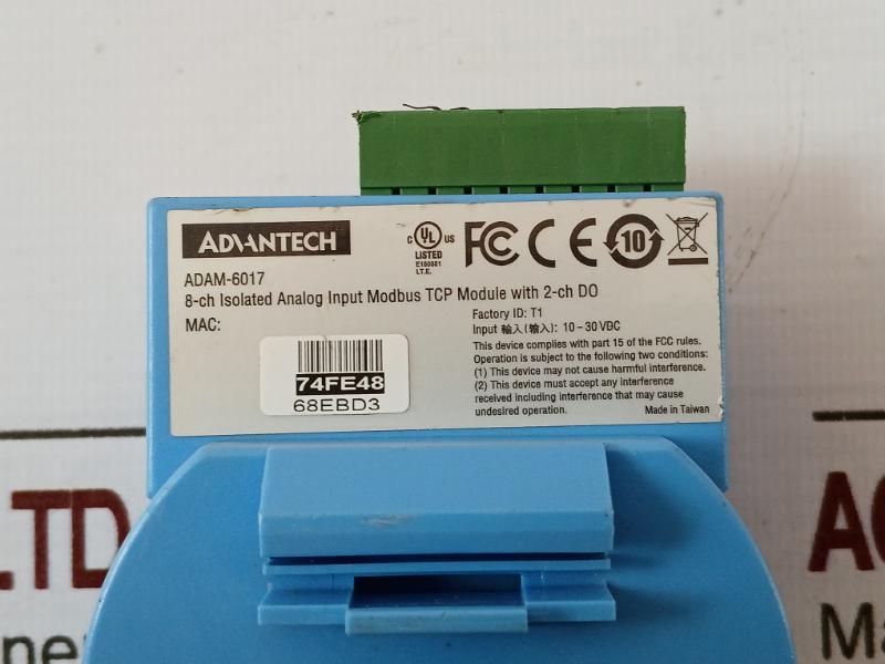 Advantech Adam-6017 8-ch Isolated Analog Input 2-channel Digital Output Module