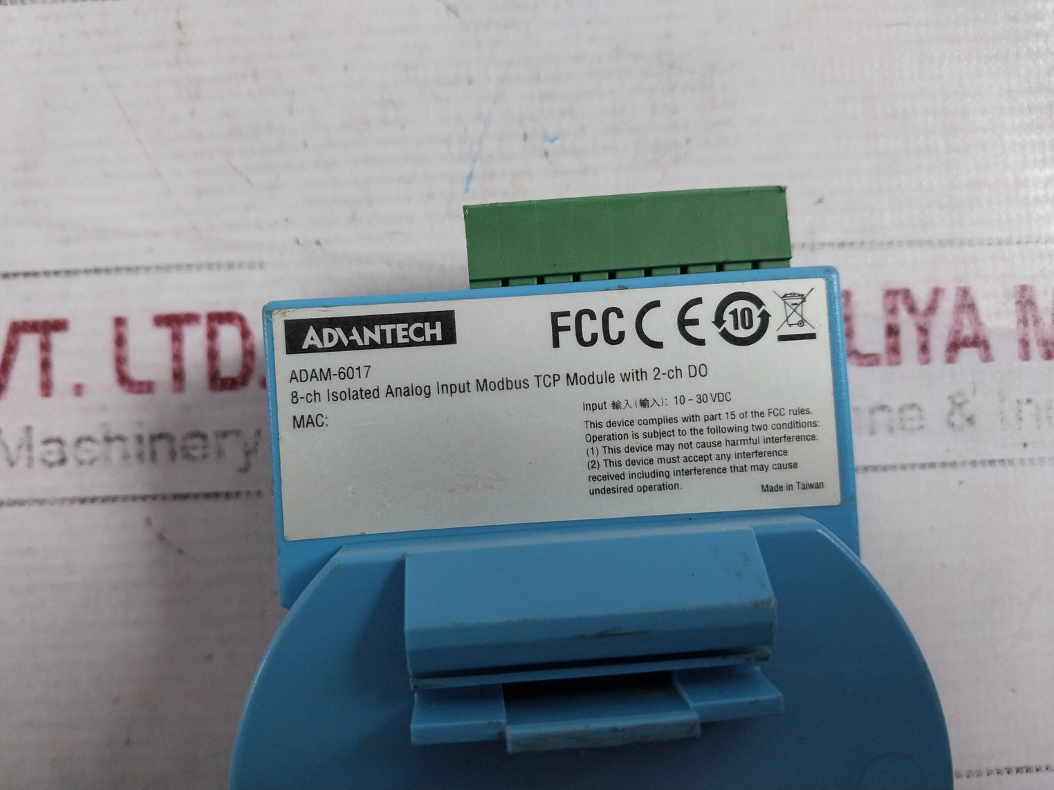 Advantech Adam-6017 Ethernet I/O Module 10-30 Vdc