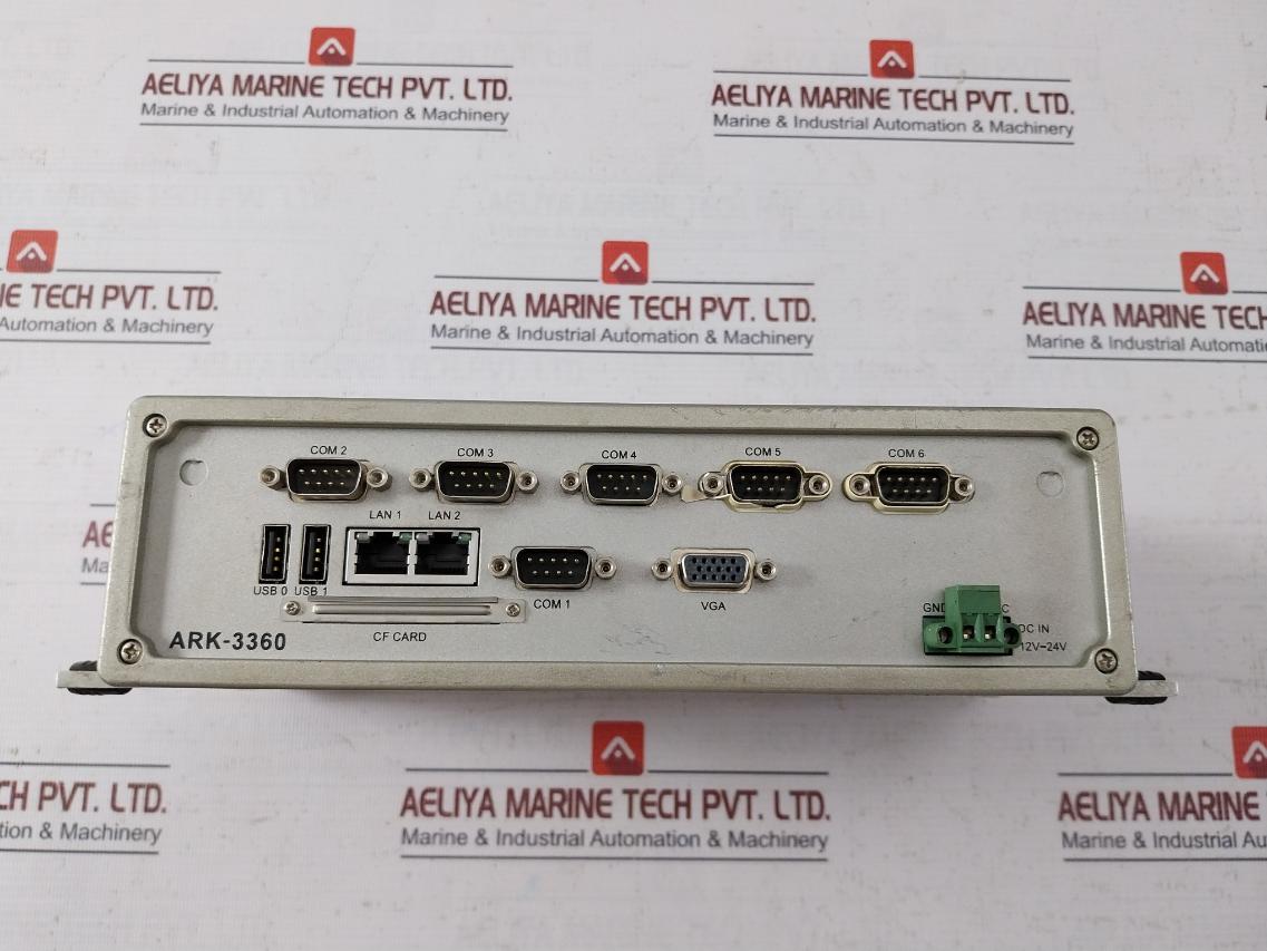 Advantech Ark-3360F Compact Fanless Industrial Computer With Power Adapter 19V