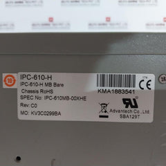 Advantech Ipc-610-h Industrial Computer Ipc-610Mb-00Xhe 100-240Vac