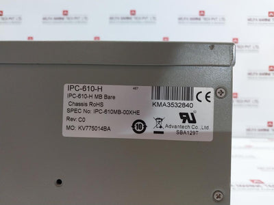 Advantech Ipc-610-h Industrial Computer Ipc-610Mb-00Xhe Rev: C0
