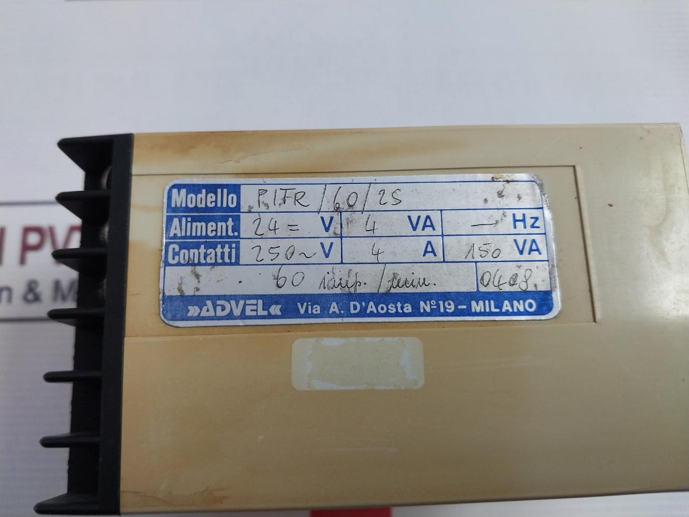 Advel Pitr/60/2S Electronic Process Timer 250-v 4A 150Va