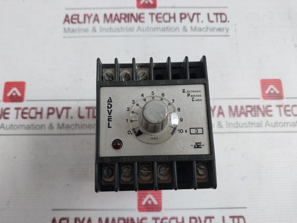 Advel Pper/30/2 Electronic Process Timer 24=V 4Va 250V 4A 150Va 0 To 10 X 3 Sec