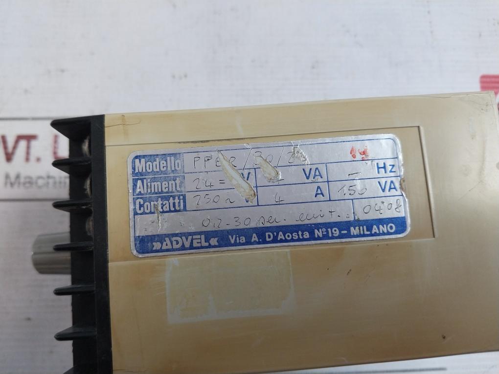 Advel Pper/30/2 Electronic Process Timer 24=V 4Va 250V 4A 150Va 0 To 10 X 3 Sec