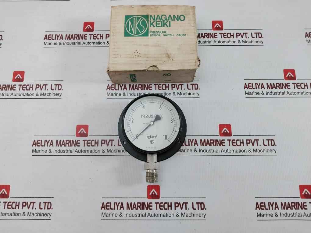 Ae10-243 Analog Pressure Gauge 0 To 10 Kgf/Cm2 Nagano Keiki