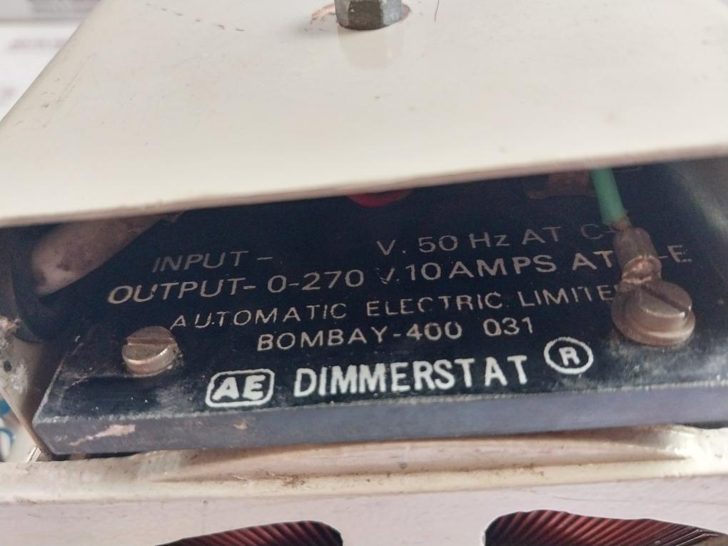 Ae 10 D-1P Dimmerstat 10 Amps 240V 50/60 Hz 2-7Kva