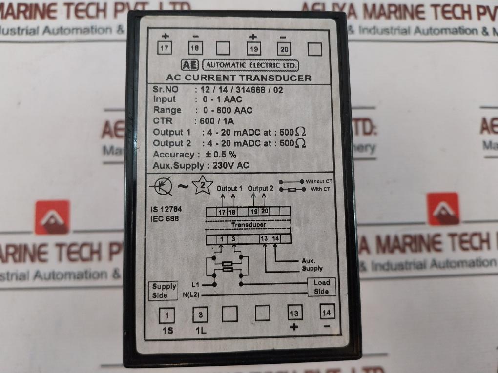 Ae Ac Current Transducer Input 0-1 Aac