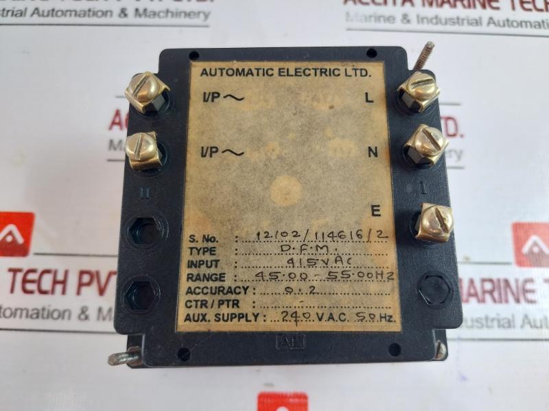 Ae D.f.m. Frequency Meter 415vac, 45-55hz 240v.a.c. 50hz