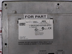 Aeg 6Av6 643-5Cd20-0Ps1 Touch Screen Panel Dc24V/0 8A Max