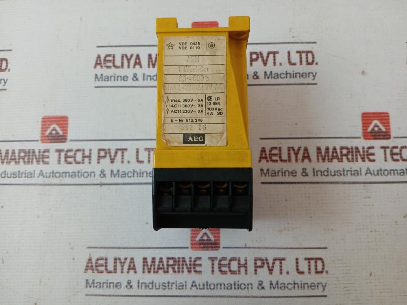 Aeg Arn 910.346 Timer Relay 380V Ac 0.1-600 Sec 4 409 003 01
