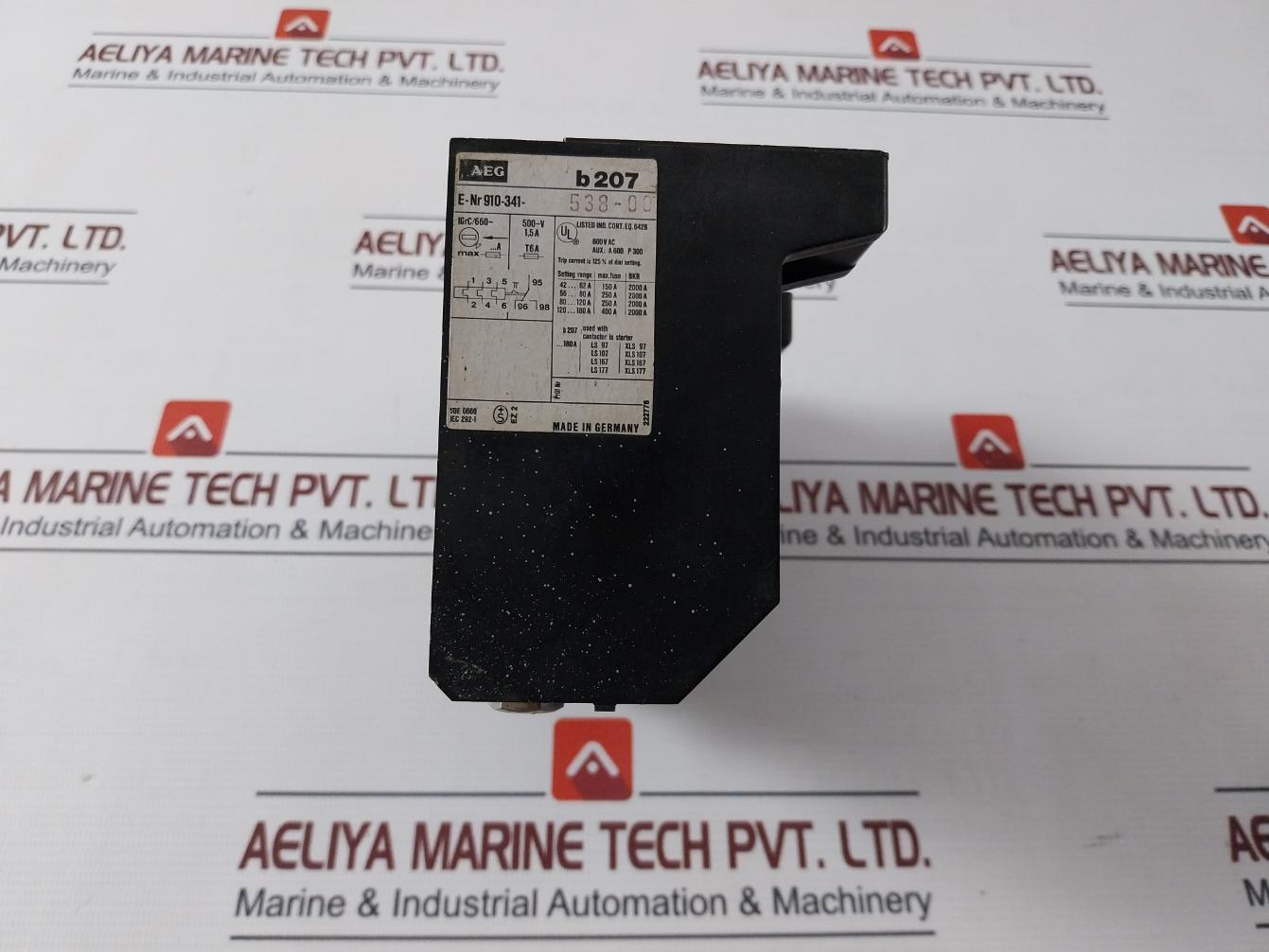 Aeg B207 Thermal Overload Relay 56..80A 500-v 1 5A A600 P300 Iec 292-1