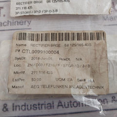 Aeg B6 125/165-40S Rectifier Ctl0099100004