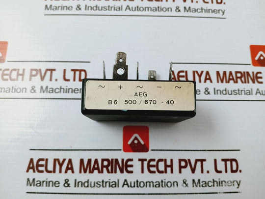 AEG B6 500/670-40 Phase Bridge Rectifier Used