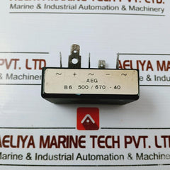 AEG B6 500/670-40 Phase Bridge Rectifier Used