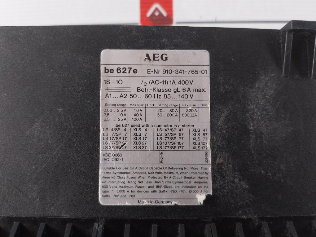 AEG BE 627 Current Transformer 0.63-2.5A