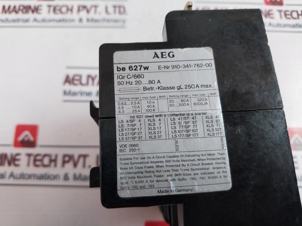 Aeg Be 627W Current Transformer 910-341-762-00 20-80A 50Hz