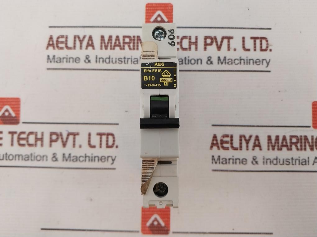 Aeg Elfa E81S Circuit Breaker 1 Pole 10Amp