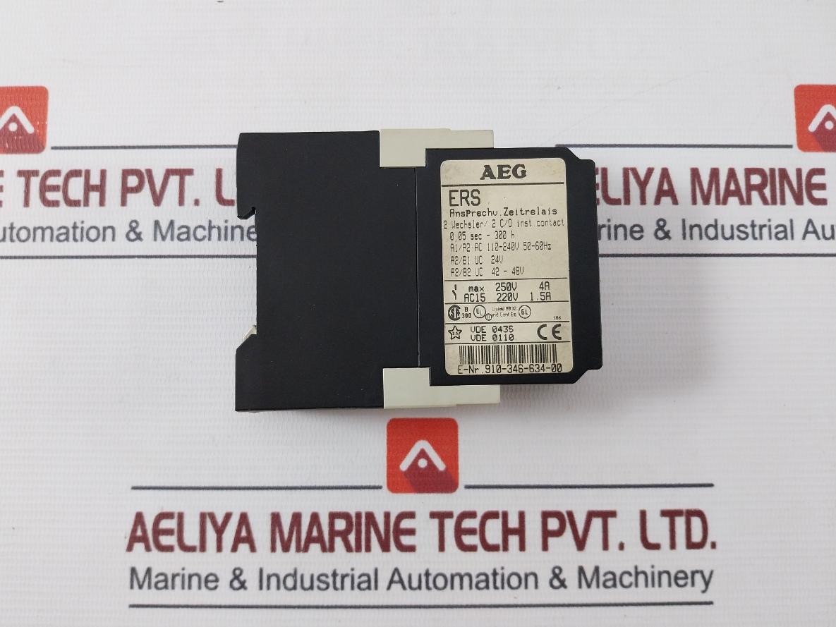 Aeg Ers Time Relay 2 C/O Contact 0.05S–300H Ac110–240V 910-346-634-00
