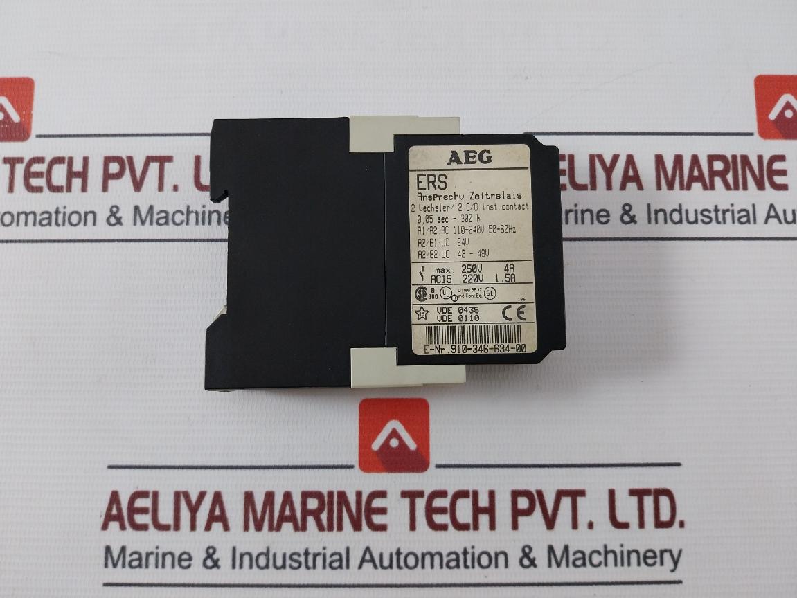 Aeg Ers Time Relay 2 C/O Contact 0.05S–300H Ac110–240V 910-346-634-00