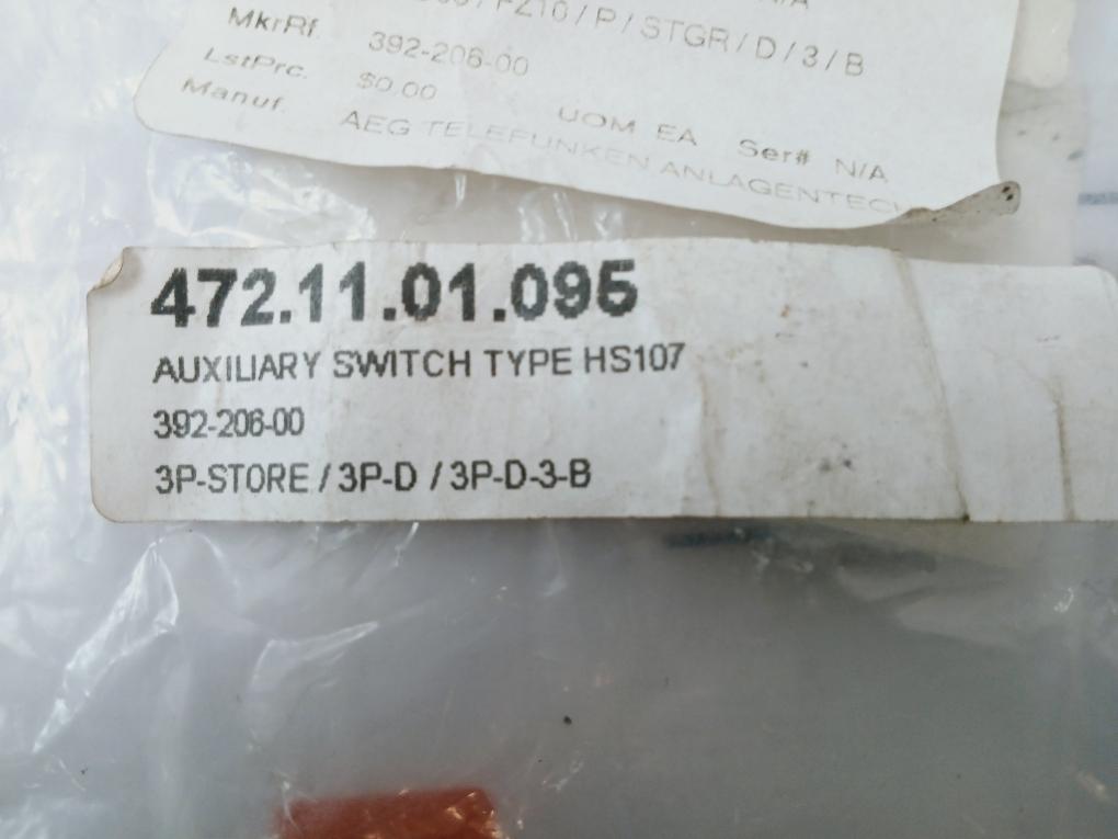 Aeg Hs107 Auxiliary Contact Block