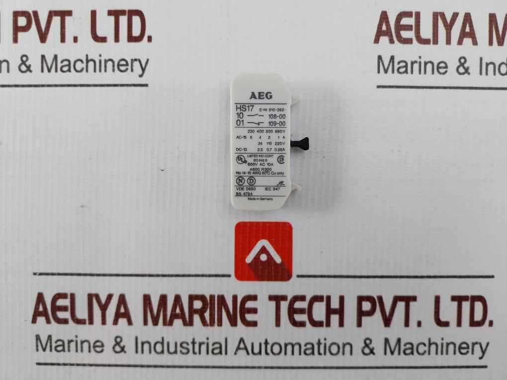 Aeg Hs17 Auxiliary Contact Block 600v Ac 10a 60c