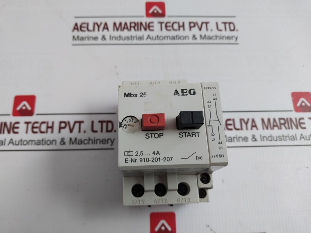 Aeg Mbs 25 Manual Motor Starter 910-201-207 50/60Hz 18–14 Awg Vde 0660