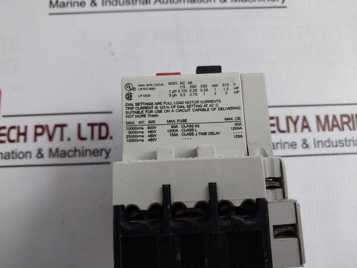 Aeg Mbs 25 Manual Motor Starter 910-201-207 50/60Hz 18–14 Awg Vde 0660