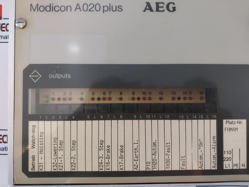 Aeg Modicon A020 Plus Plc Extention Unit