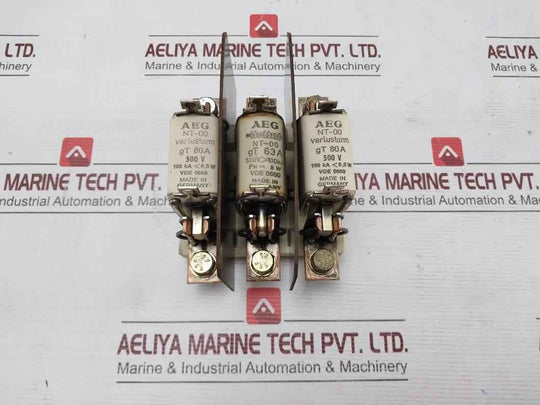 Aeg Nt-00 Fuse Holder With Fuse Gt 80A 100 Ka 6.5W 500V