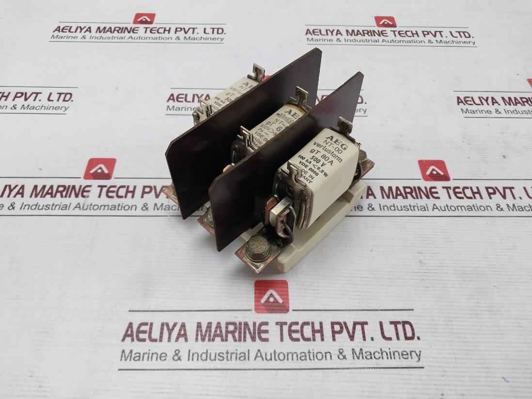 Aeg Nt-00 Fuse Holder With Fuse Gt 80A 100 Ka 6.5W 500V