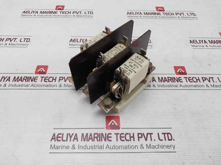 Aeg Nt-00 Fuse Holder With Fuse Gt 80A 100 Ka 6.5W 500V