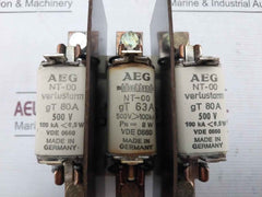Aeg Nt-00 Fuse Holder With Fuse Gt 80A 100 Ka 6.5W 500V