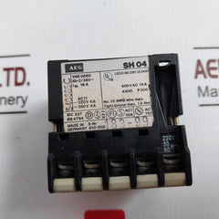 Aeg Sh04 Auxiliary Contactor Vde 0660 600V Ac 16A 220V 50-60Hz A600 P300