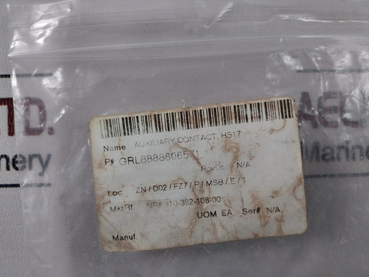 Aeg Hs17 Auxiliary Contact 600V Ac 10A