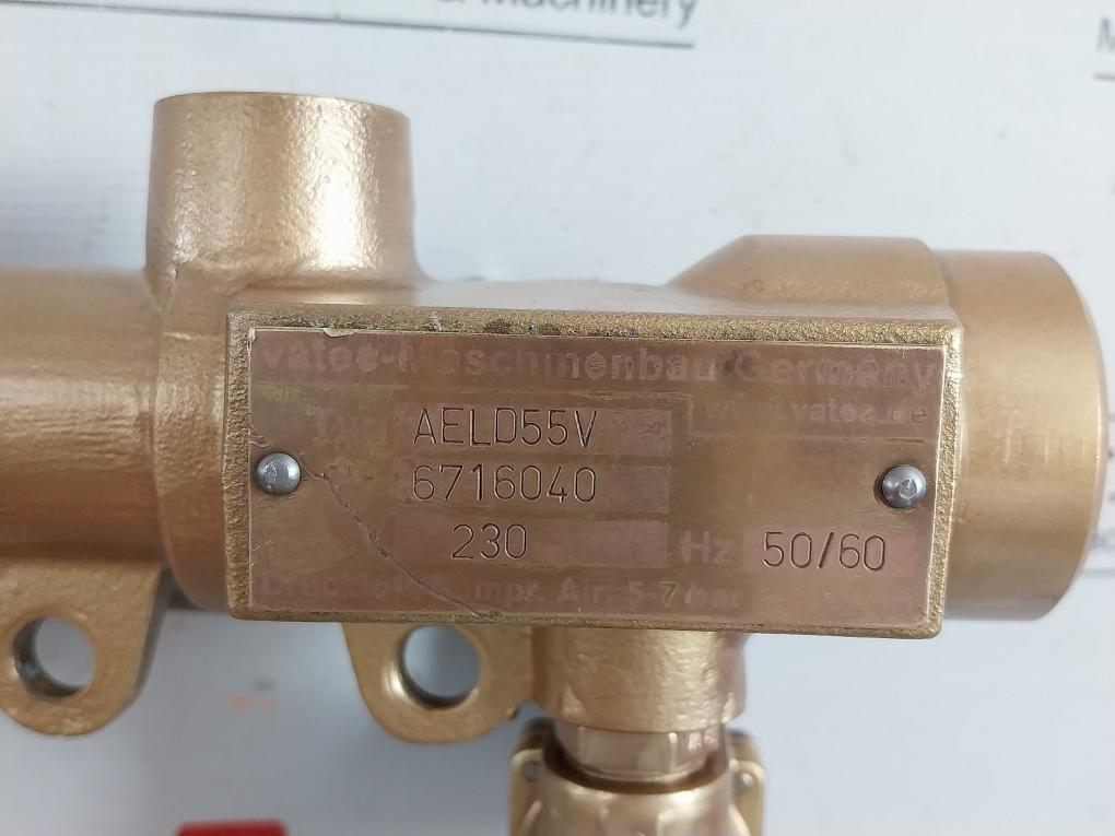 Aeld55V Industrial Solenoid Valve Assy 220-230V Vatec –Maschinenbau 50-60 Hz